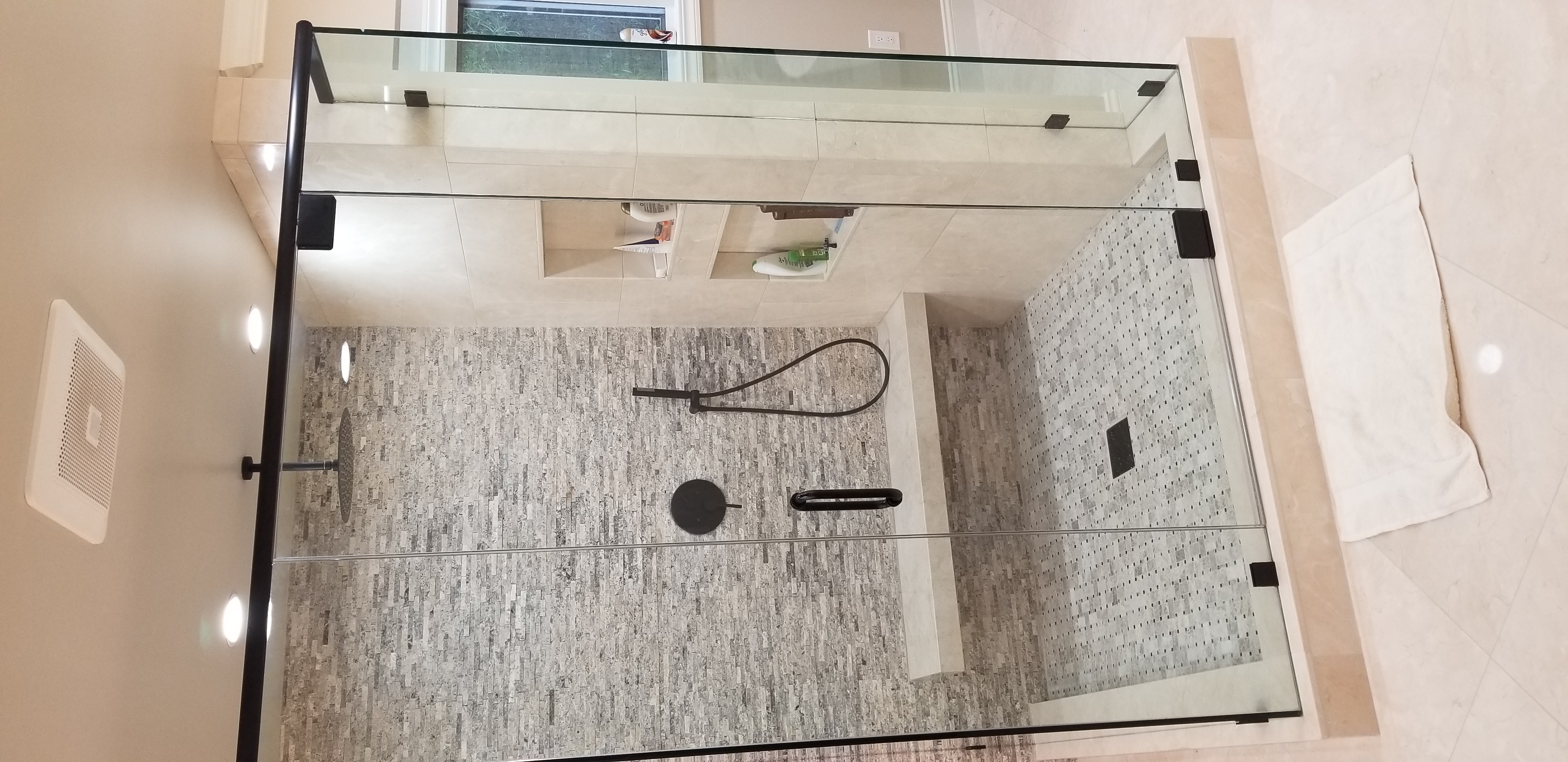 Walk-in shower remodel by Ulloa Construction